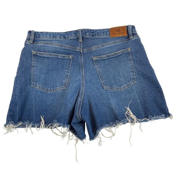 Lauren Ralph Lauren Cut Off Denim Shorts Size 14 - Picture 2 of 9